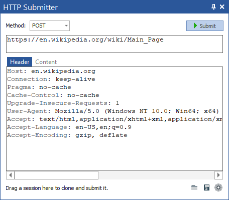 Sending Custom HTTP POST Requests with HTTP Debugger