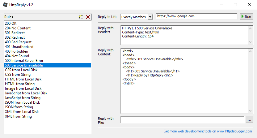 Simulate HTTP Server Responses